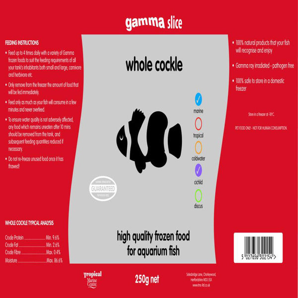 Gamma Frozen Slice Cockle 250g