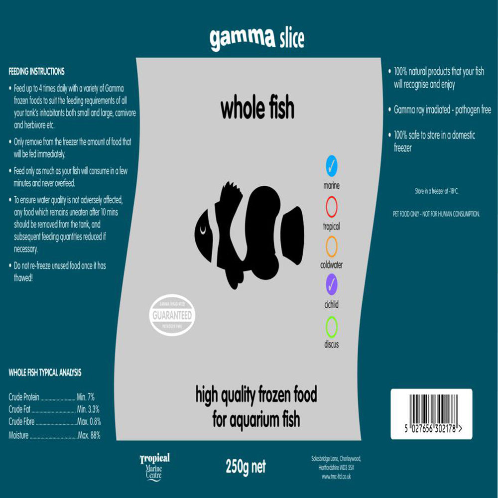 Gamma SLICE Whole Fish Frozen Food 250g
