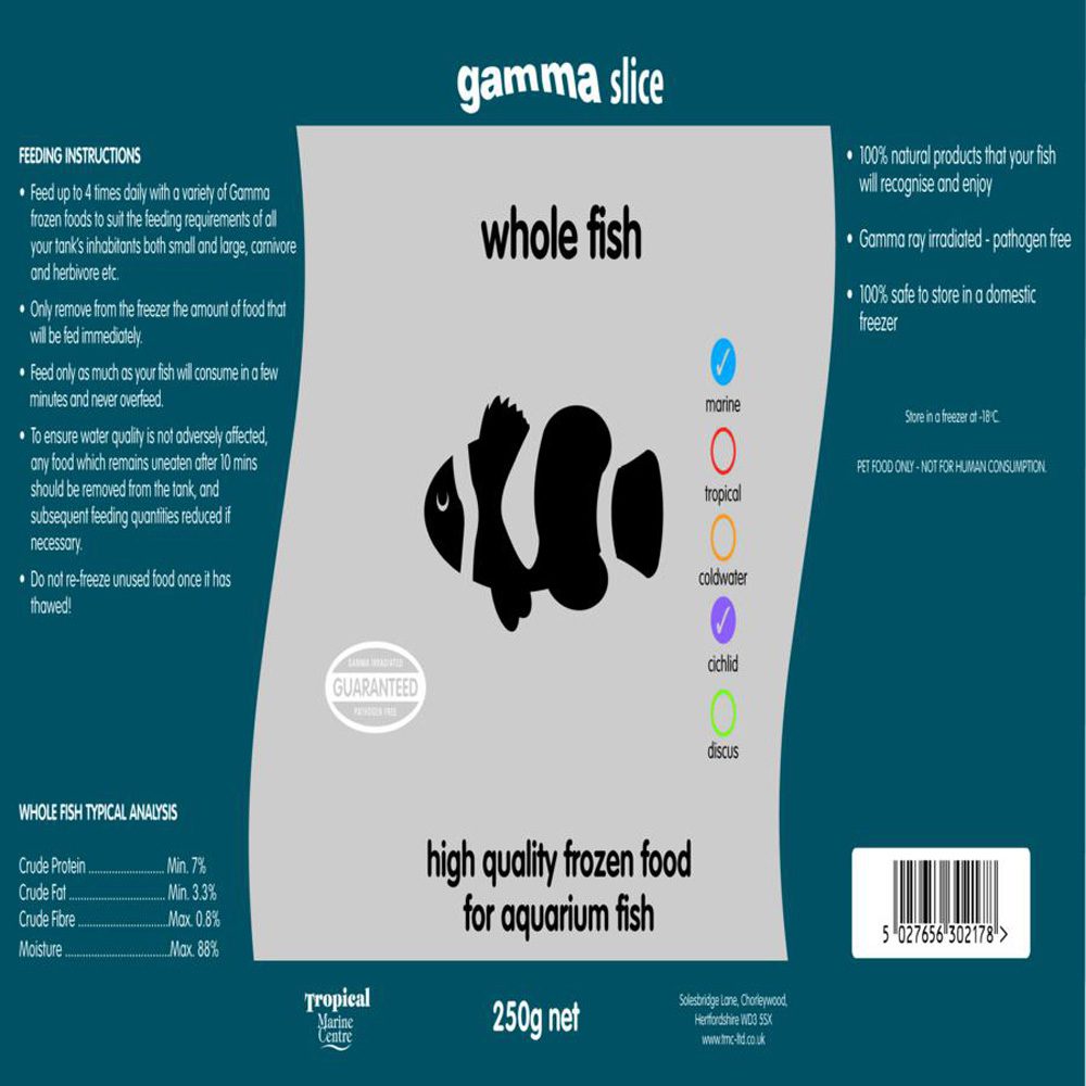 Gamma Frozen Slice Whole Fish 250g