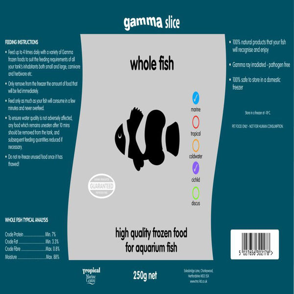Gamma Frozen Slice Whole Fish 250g