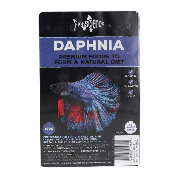 FishScience Frozen Blister Pack Daphnia 100g