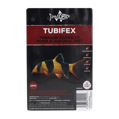 FishScience Frozen Blister Pack Tubifex 100g