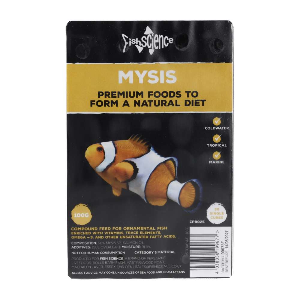 FishScience Frozen Blister Pack Mysis 100g