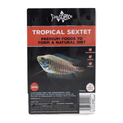 FishScience Frozen Blister Pack Tropical Sextet 100g