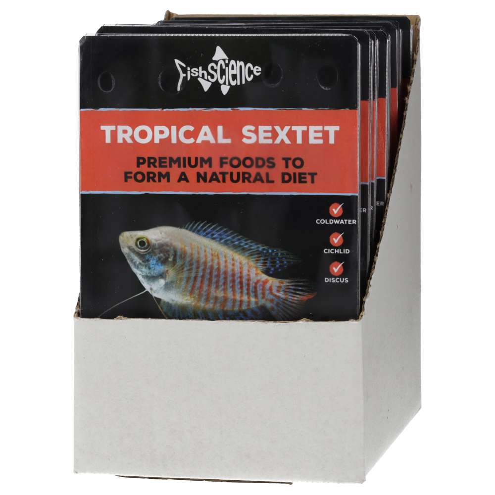 FishScience Frozen Blister Pack Tropical Sextet 100g