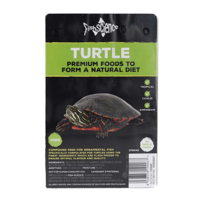 FishScience Frozen Blister Pack Turtle Food 100g