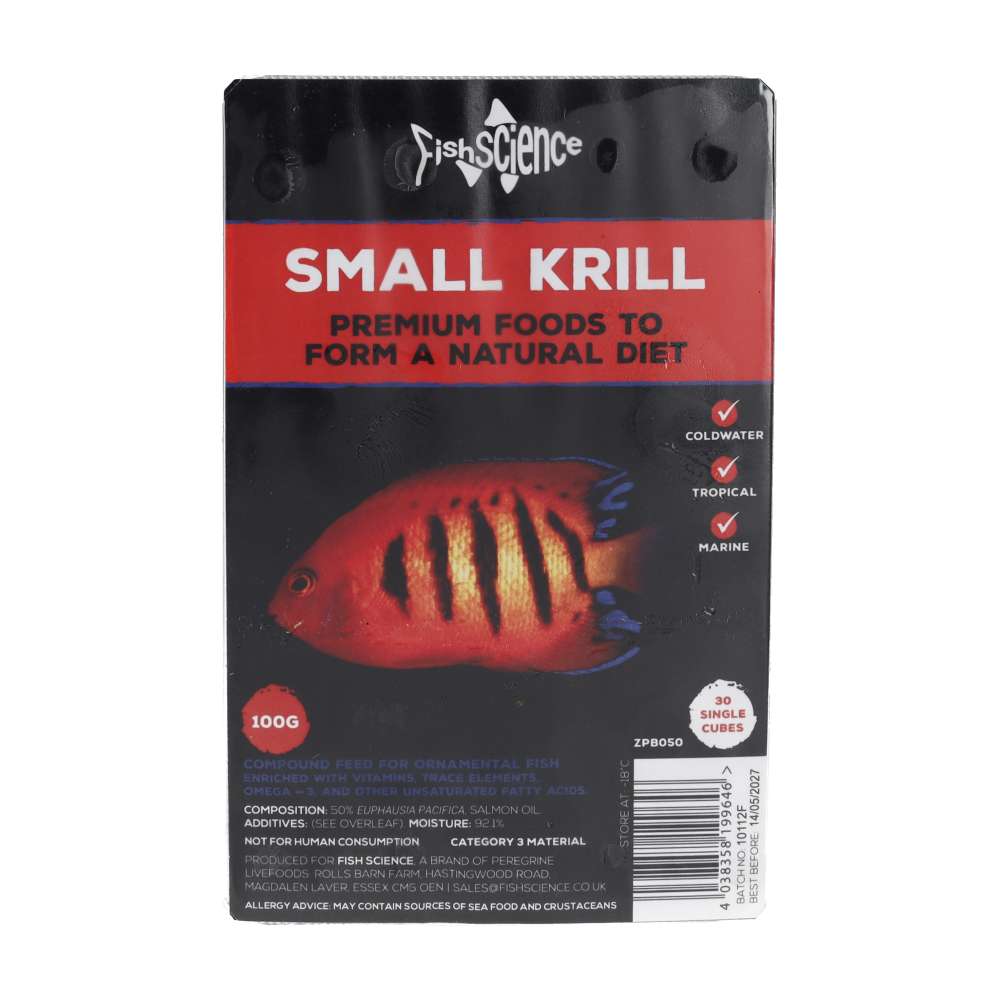 FishScience Frozen Blister Pack Small Krill 100g