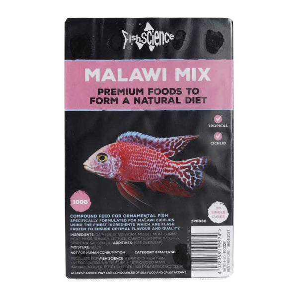 FishScience Frozen Blister Pack Malawi Mix 100g