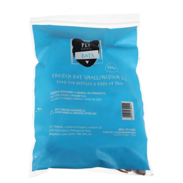 PLT Frozen Rats Small/Medium 130g+